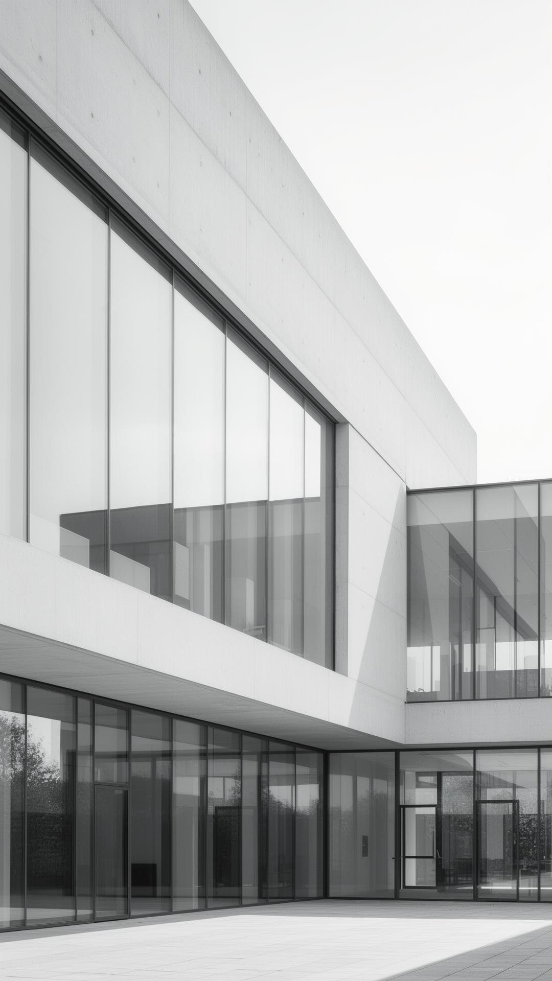 Moderne Bürofassade in Deutschland